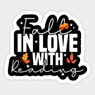 Fall In Love With Reading Sticker